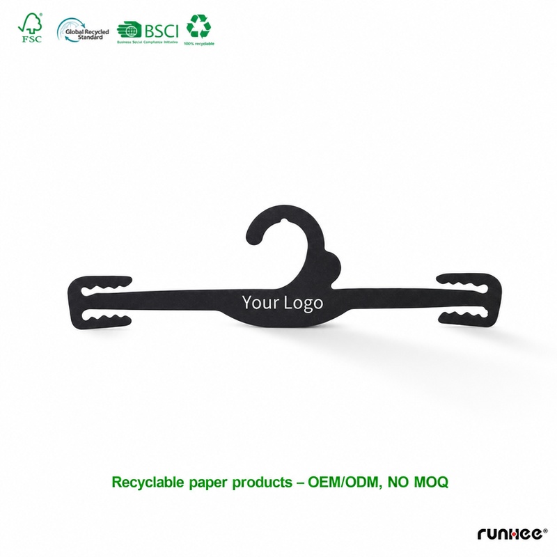 black paper bra hanger custom logo