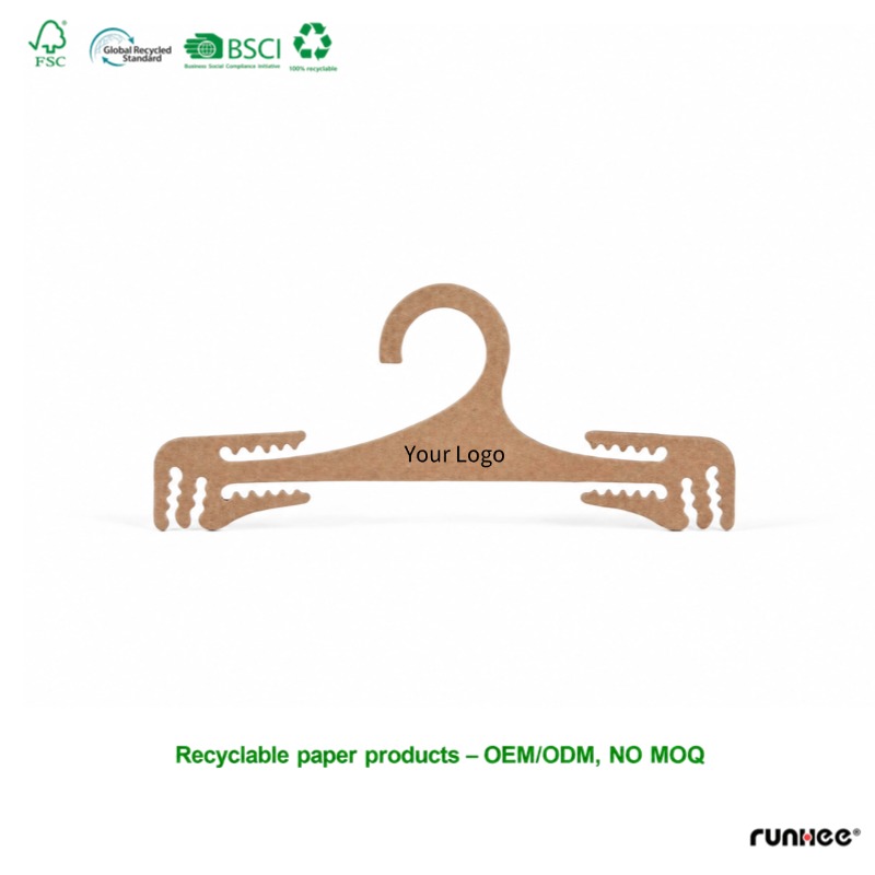 kraft paper bra hanger angled slot