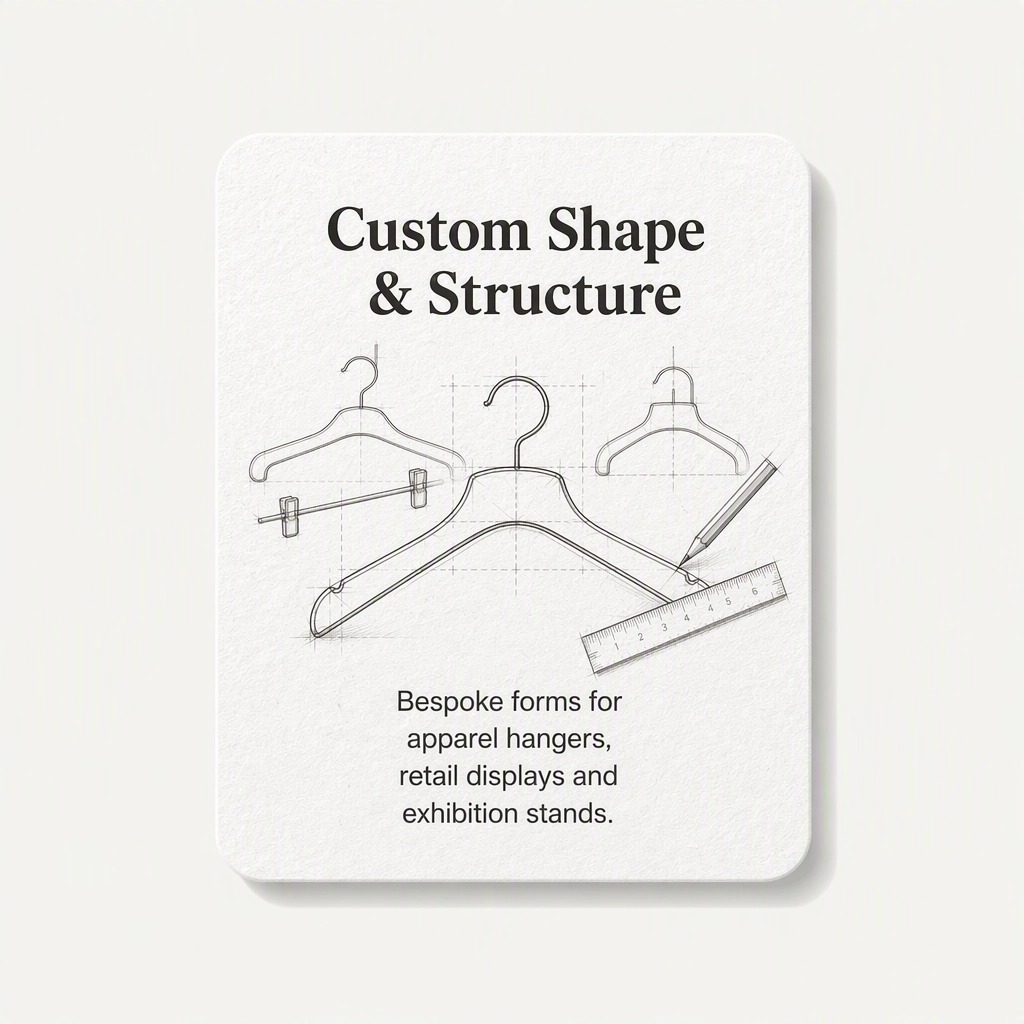 Custom paper hanger shape structure